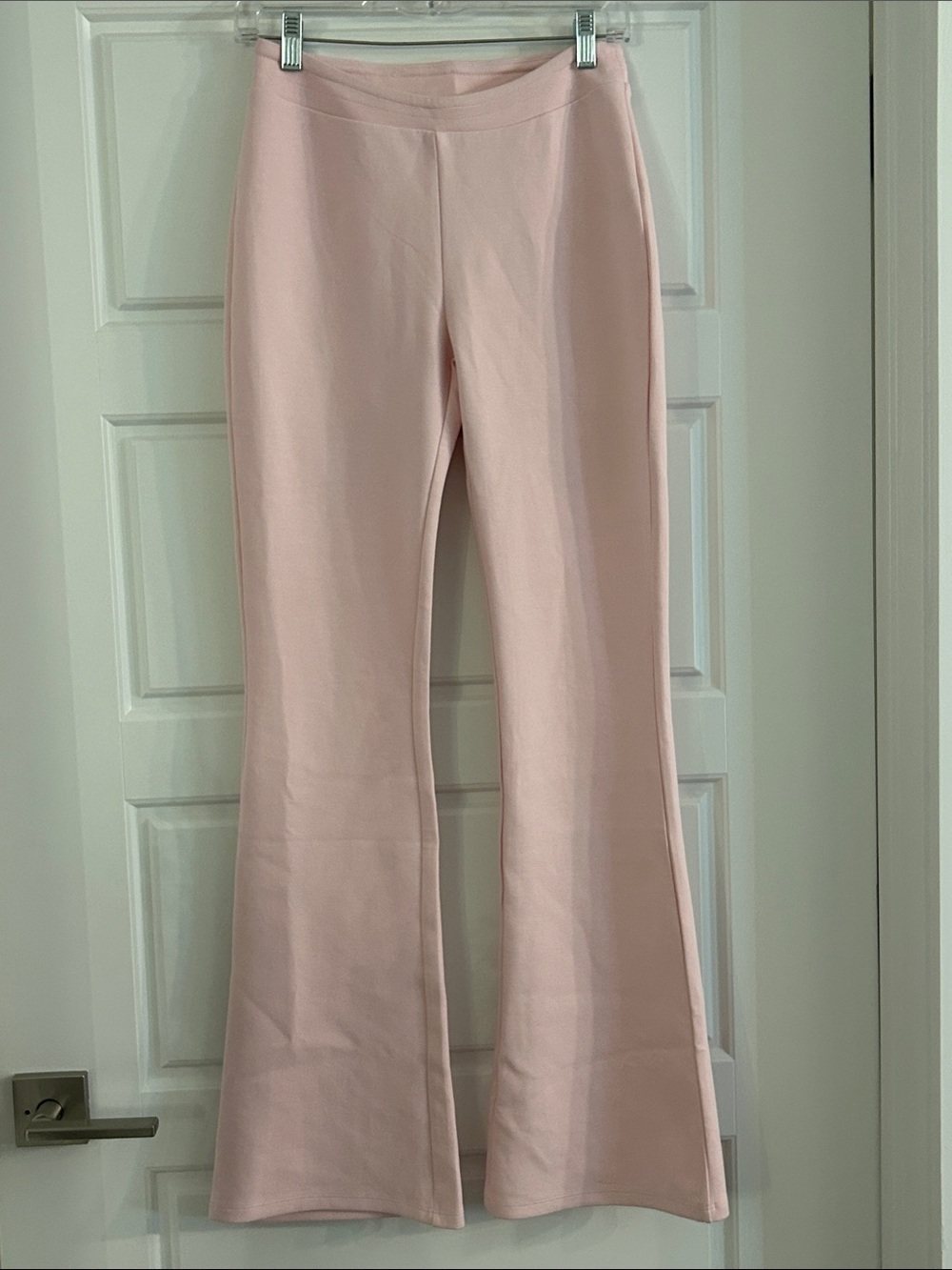 Zara Light Pink Flare Ponte Pants